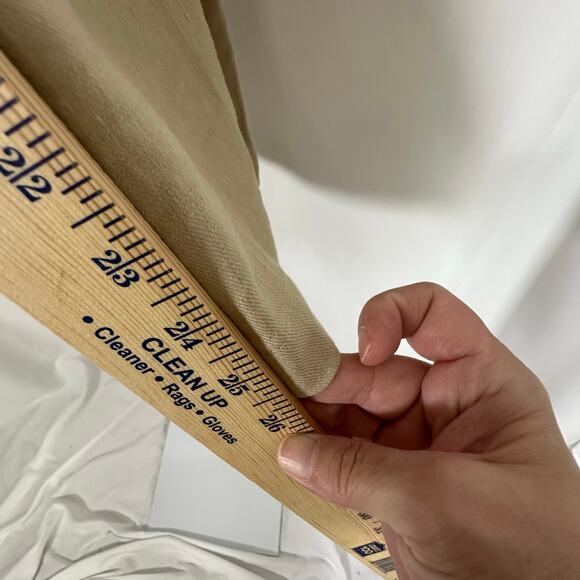 EUC NYDJ Stretch Linen Straight Leg Ankle Trouser Pants Tan Sz 14 Summer Office - Picture 8 of 9